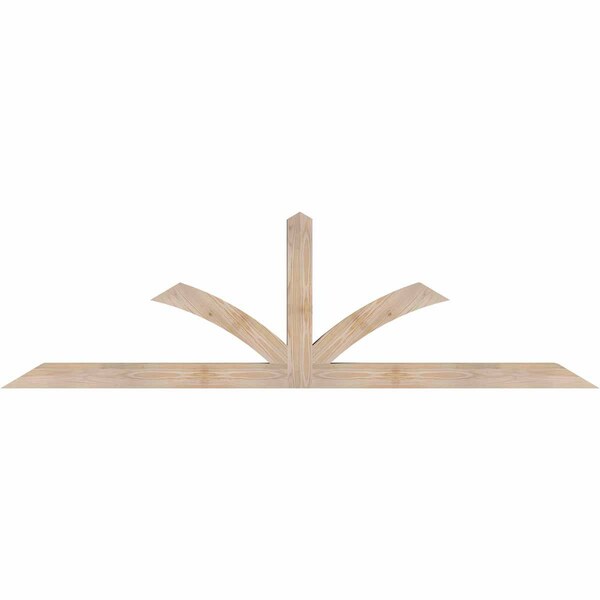 Ekena Millwork Richland Smooth Timber Gable Bracket, Douglas Fir, 84"W x 24"H x 3 1/2"D x 3 1/2"F, 7/12 Pitch GBW084X24X0404RIC00SDF - main